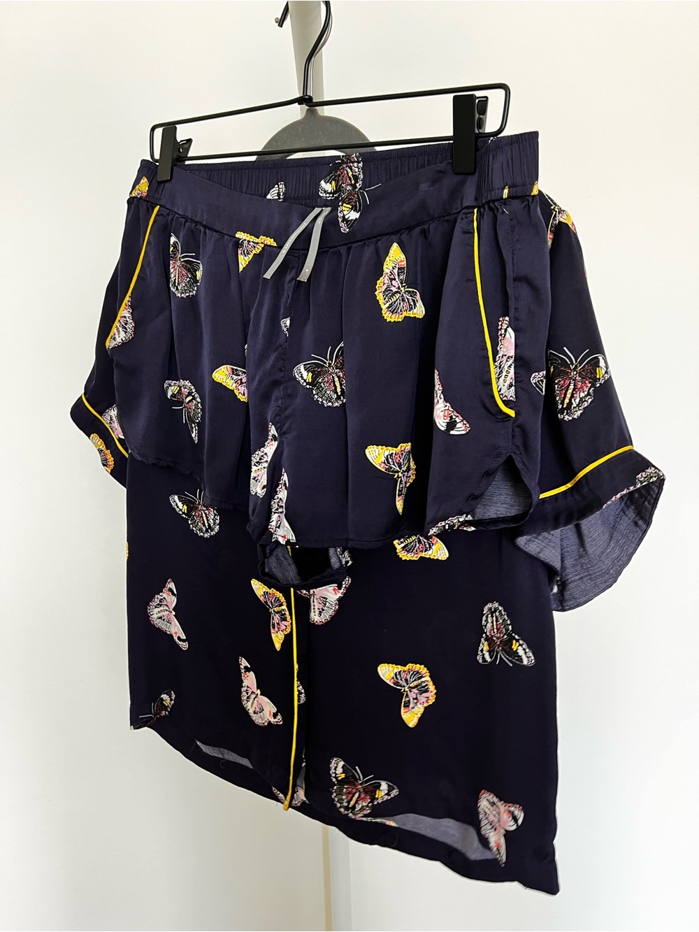 Anthropologie Navy Butterfly-Print Short Pajama Set - Picture 14 of 16